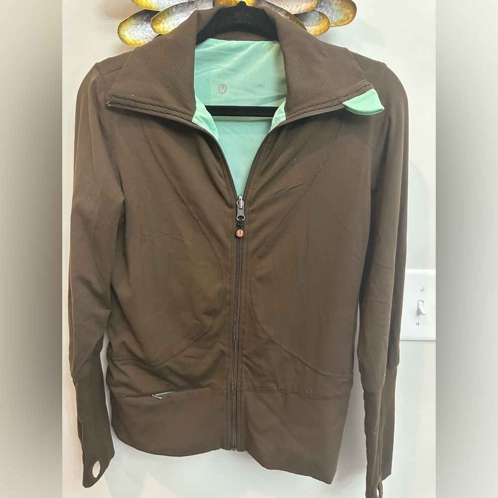 Lululemon Athletica jacket Brown Zip up SZ S